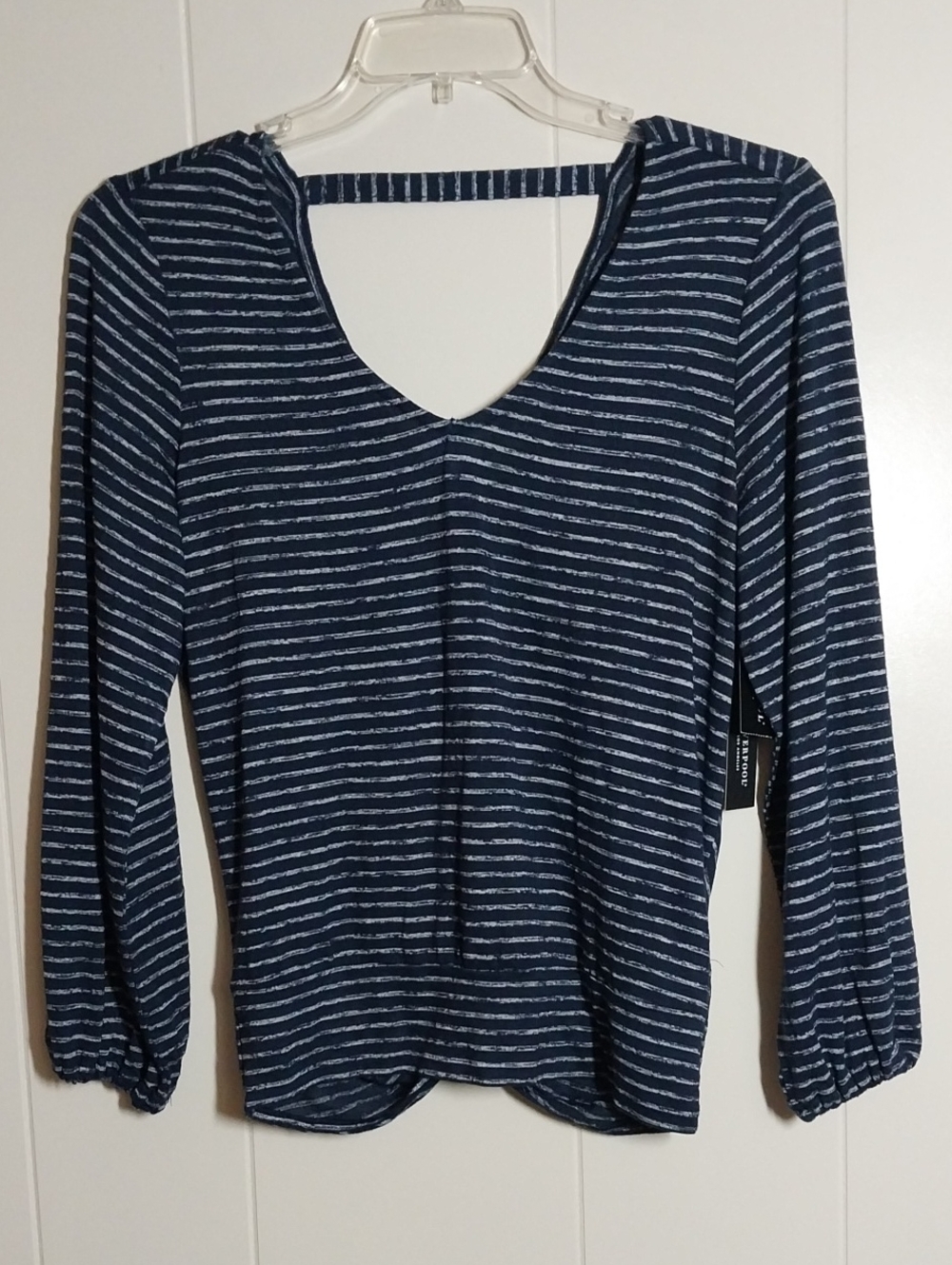 Liverpool Striped V-Neck Pullover - Navy & White Small NWT